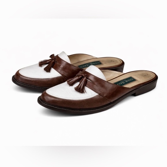Cole Haan Shoes - COLE HAAN Women’s BROWN AND WHITE MULE SHOES SIZE 7.5 AA​​​​
